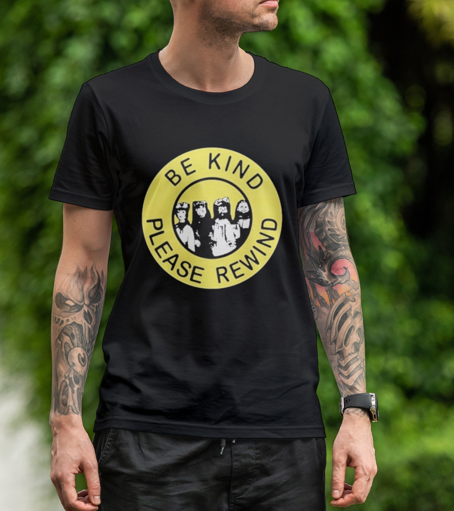 Be Kind Please Rewind Puppet Combo Yellow Circle T-Shirt