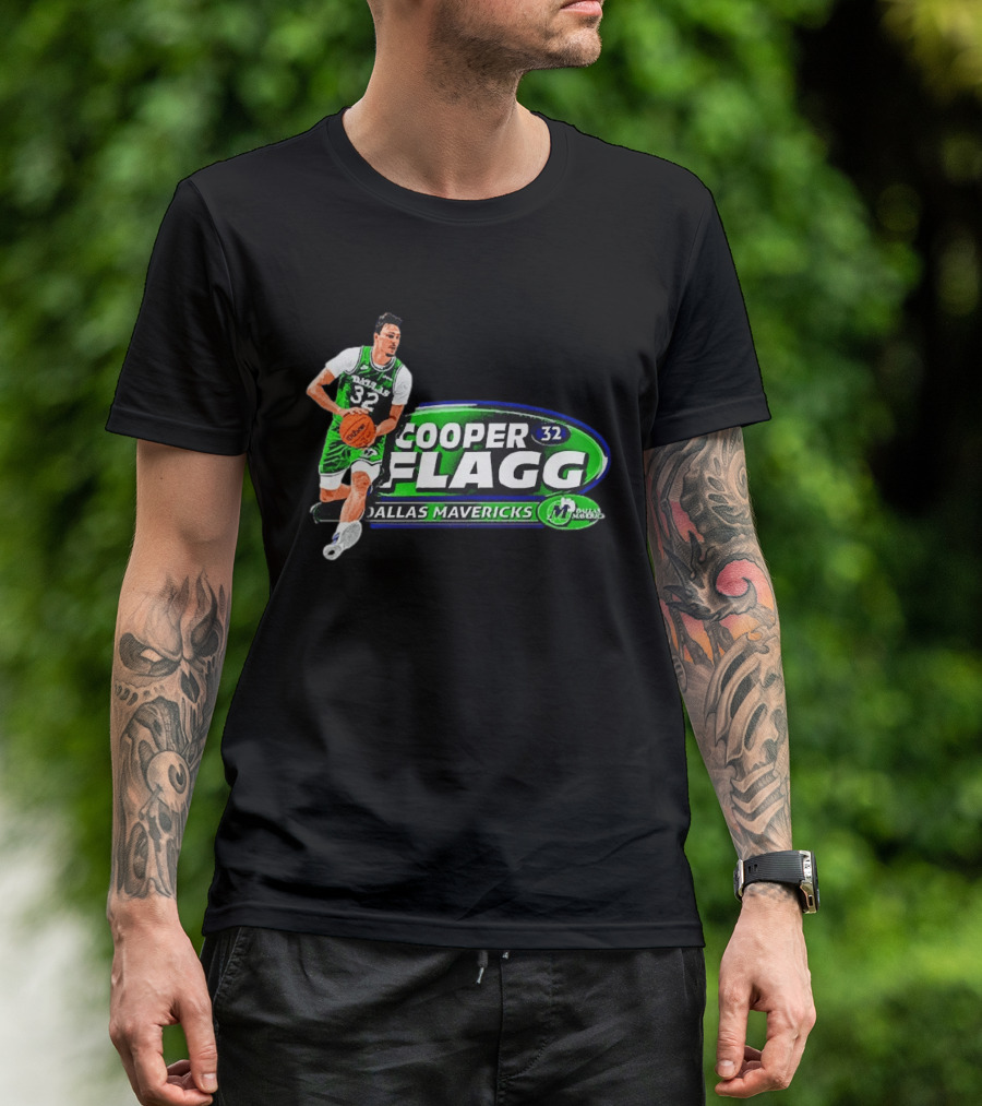 Cooper Flagg Dallas Mavericks 32 ROY Basketball Player T-Shirt
