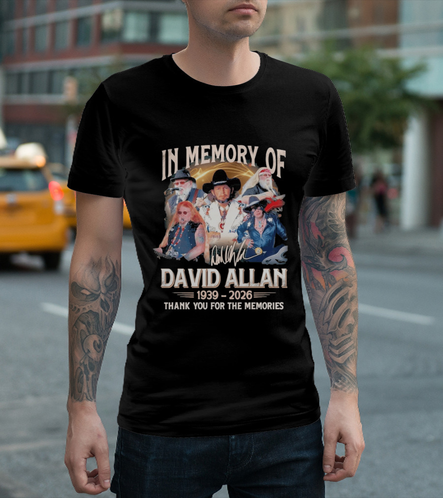 In Memory Of David Allan 1939 2026 Thank You For The Memories Musician T-Shirt