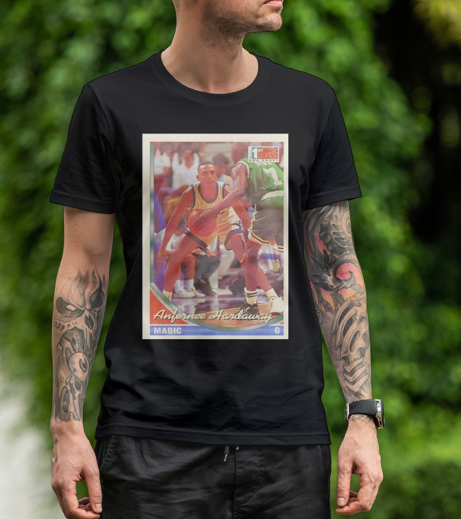 Anfernee Hardaway Magic G First Round NBA Draft 1993 Basketball Card T-Shirt