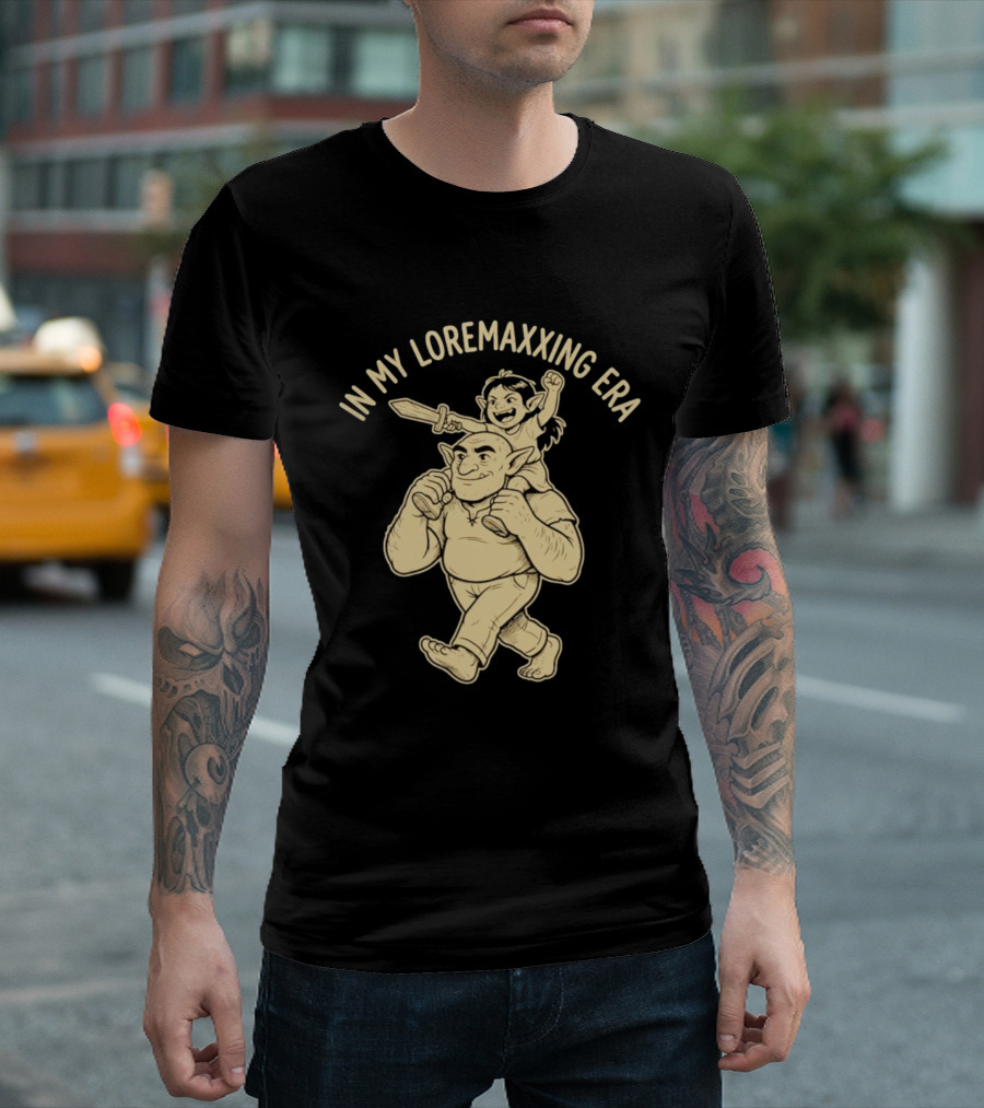 In My Loremaxxing Era Dad Shrek Ogre And Child Adventure T-Shirt