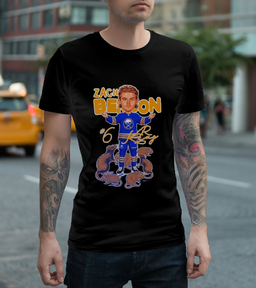 Zach Benson Buffalo Sabres Rat King #6 T-Shirt