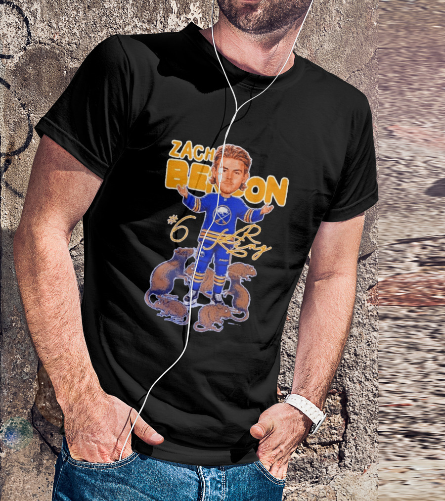 Zach Benson Buffalo Sabres Rat King #6 T-Shirt