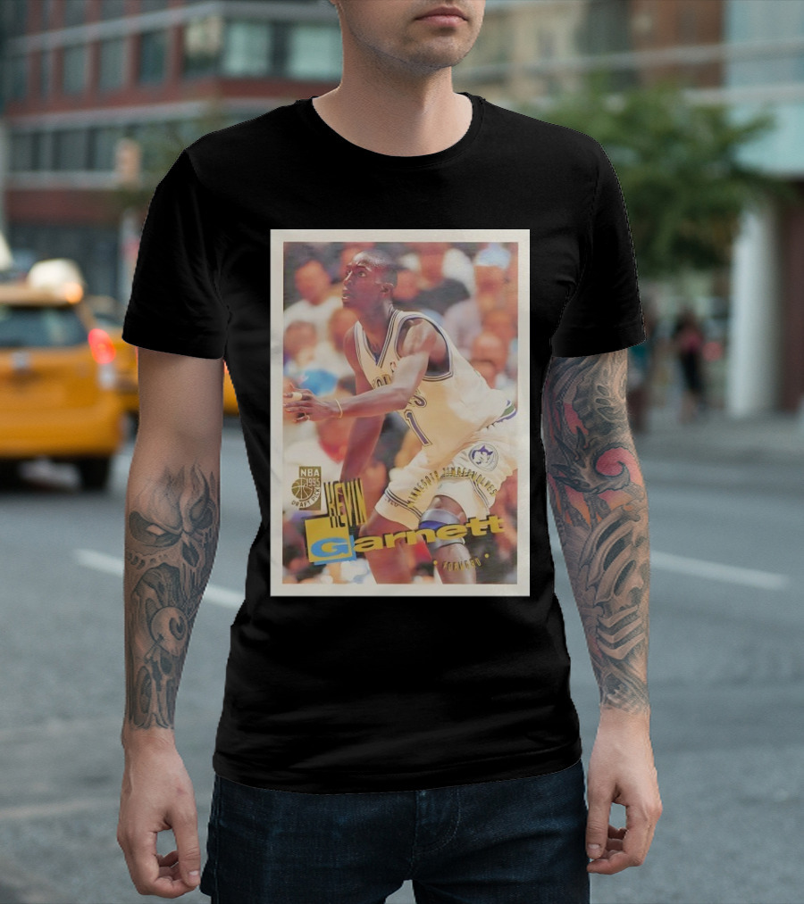 Kevin Garnett NBA 1995 Minnesota Timberwolves Rookie Card Forward T-Shirt