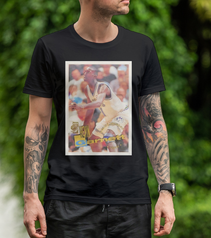 Kevin Garnett NBA 1995 Minnesota Timberwolves Rookie Card Forward T-Shirt