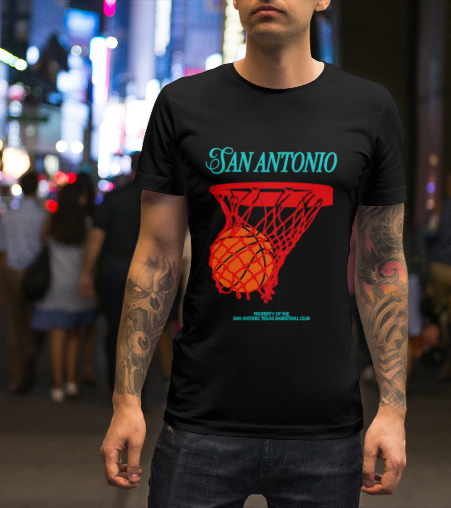 San Antonio Spurs Basketball Property Of The San Antonio Texas Basketball Club T-Shirt