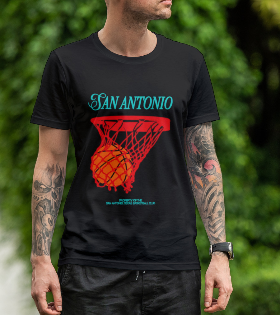 San Antonio Spurs Basketball Property Of The San Antonio Texas Basketball Club T-Shirt
