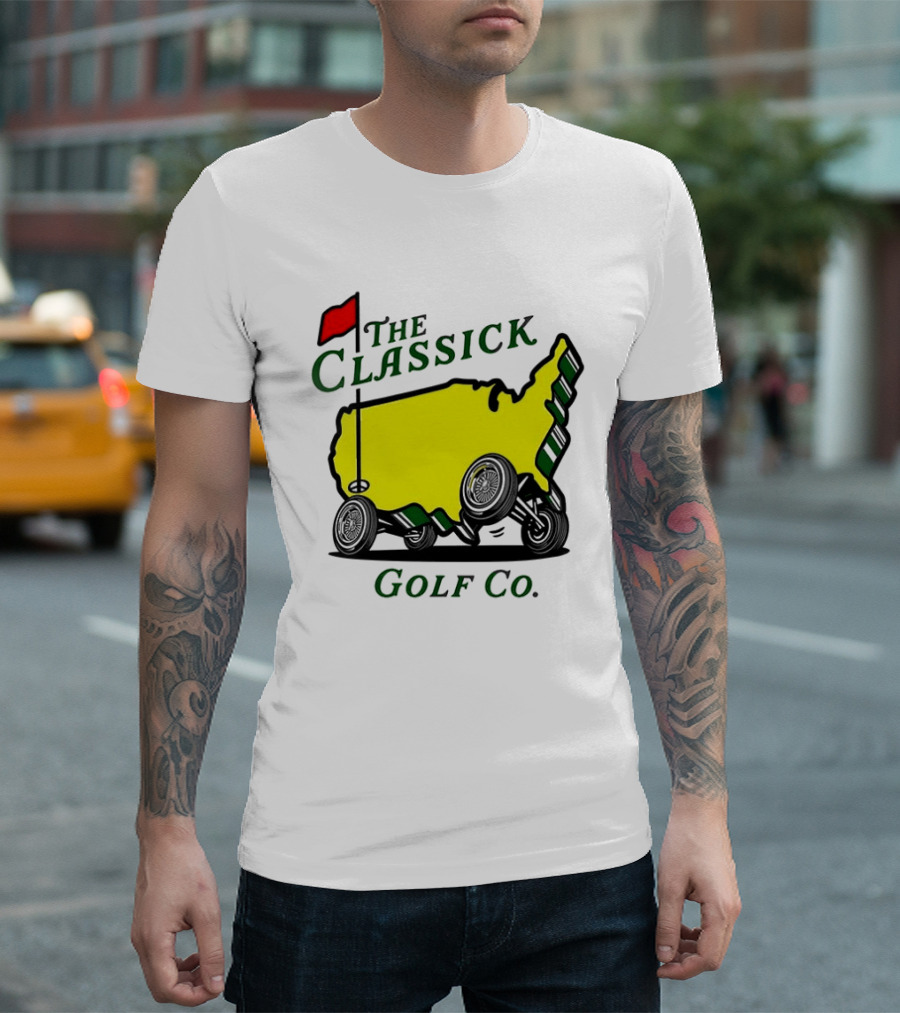 The Classick Golf Co Masters USA Map Golf Cart T-Shirt