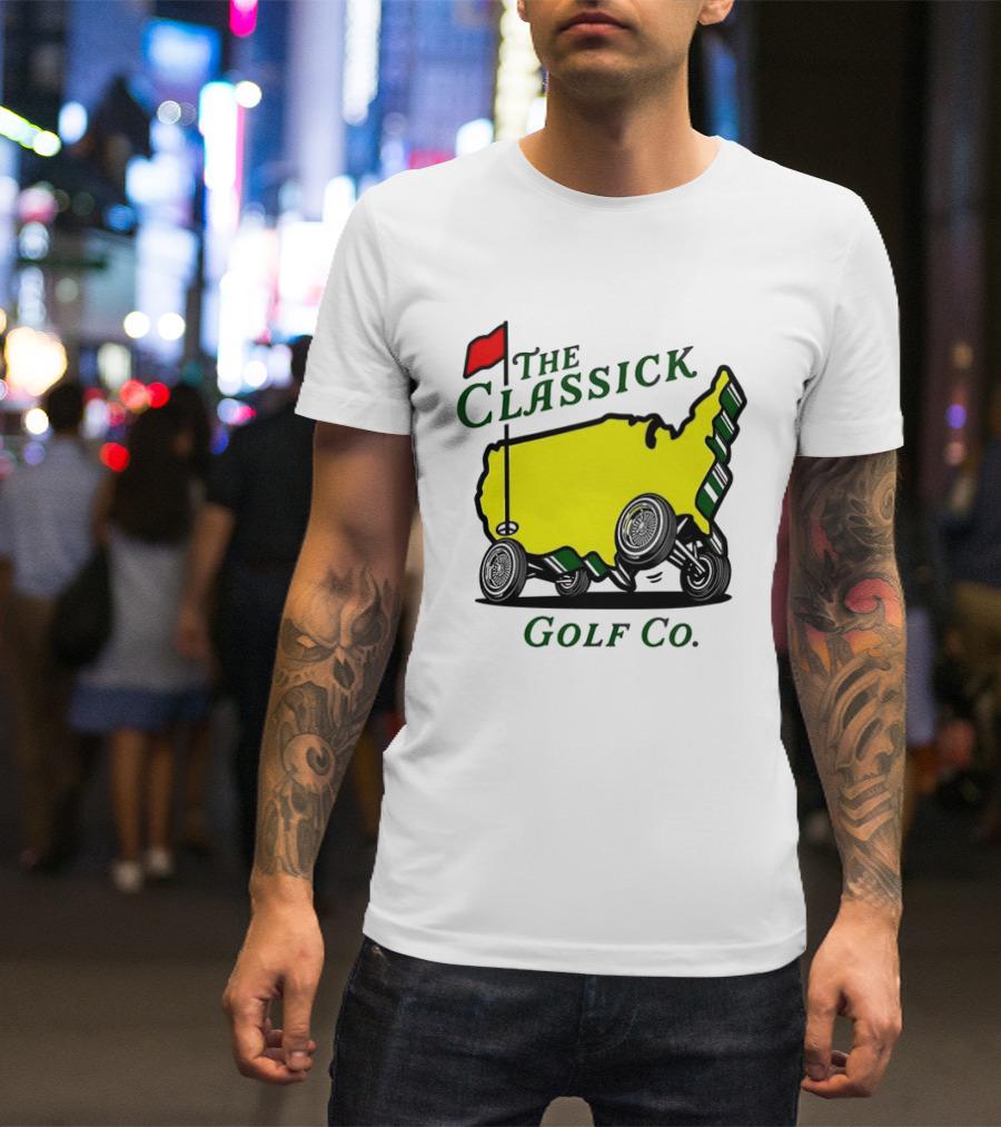 The Classick Golf Co Masters USA Map Golf Cart T-Shirt