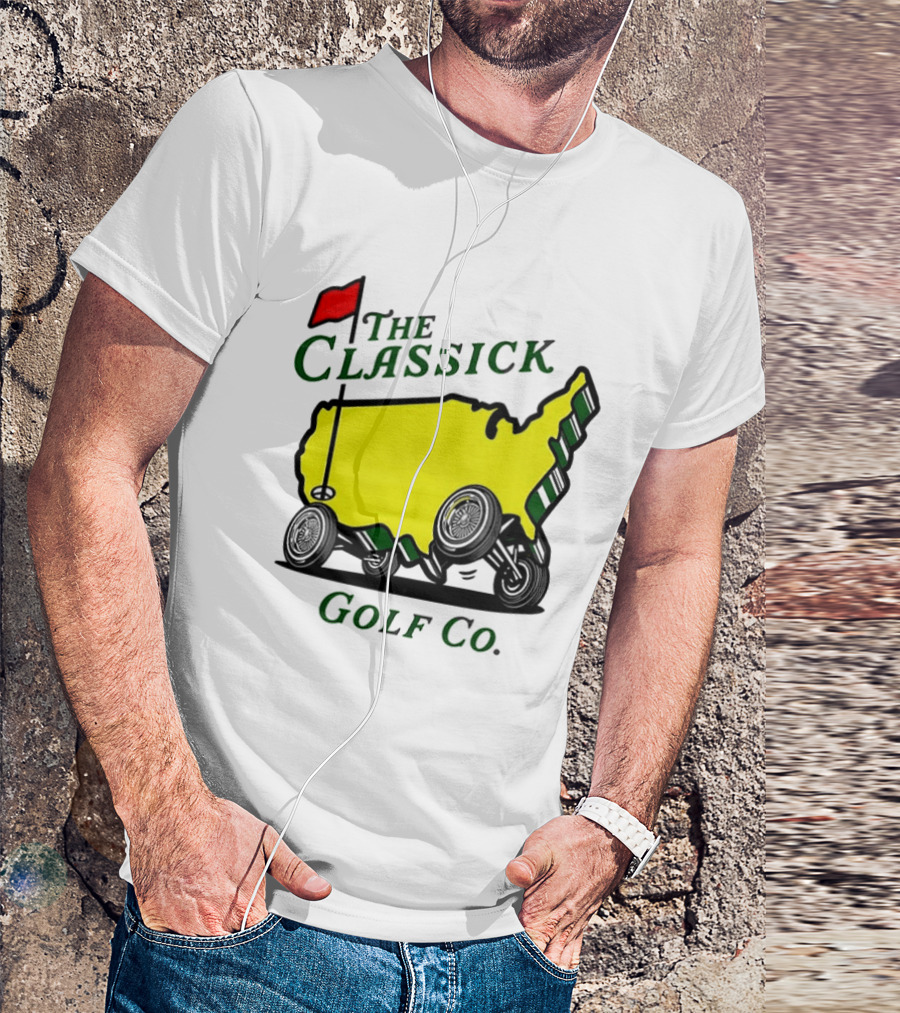 The Classick Golf Co Masters USA Map Golf Cart T-Shirt
