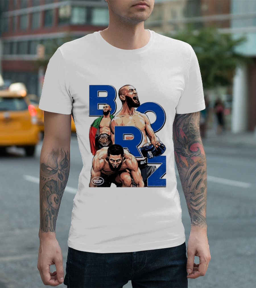 Borz Khamzat Chimaev UFC Fighter Illustrated T-Shirt