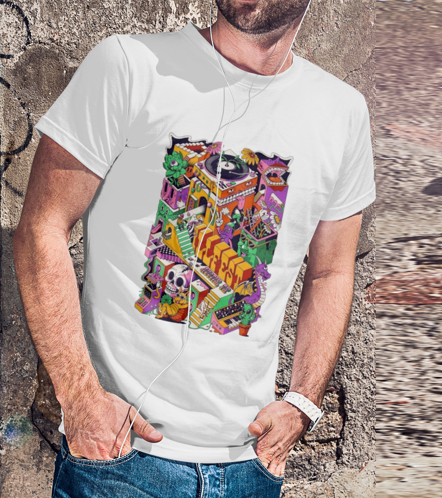 ILLfest 2026 Hostin TX Skeleton Alien Dragon DJ Event T-Shirt