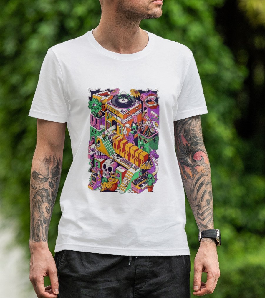 ILLfest 2026 Hostin TX Skeleton Alien Dragon DJ Event T-Shirt