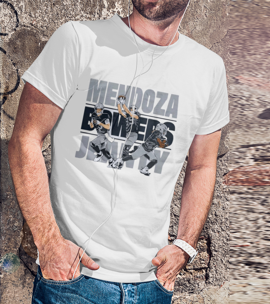 Mendoza Bowers Jerry Las Vegas Raiders Football T-Shirt