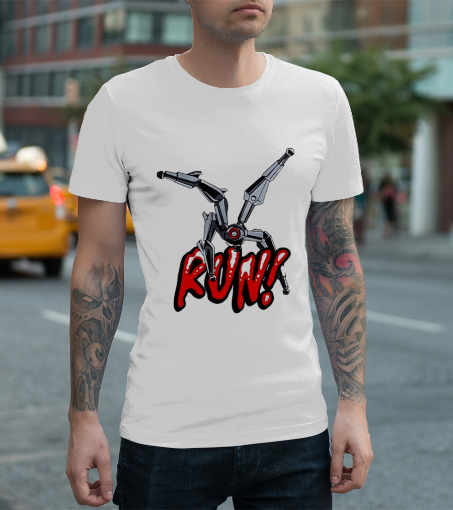Robot Leaper ARC Raiders RUN Cyborg Invasion T-Shirt