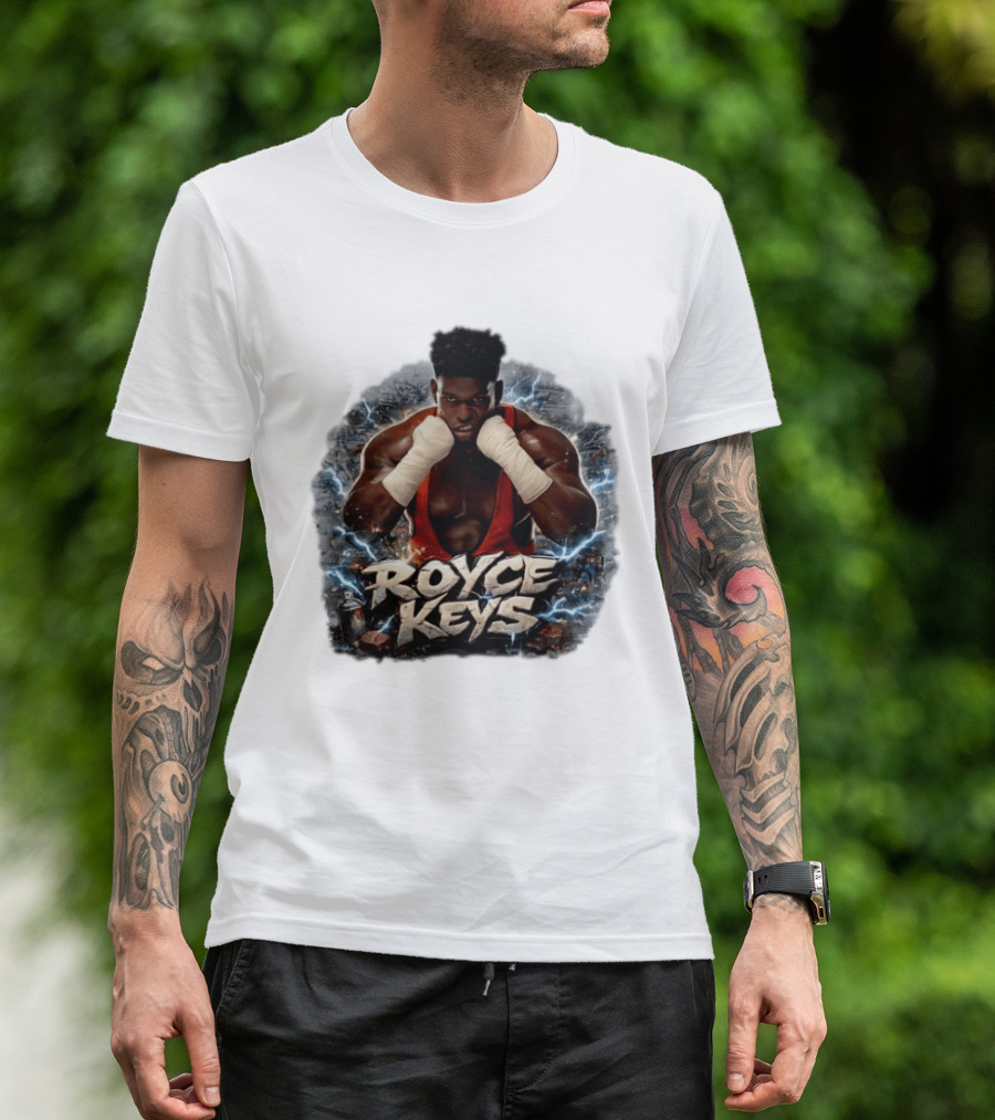 Royce Keys AEW Boxing Pose Lightning T-Shirt