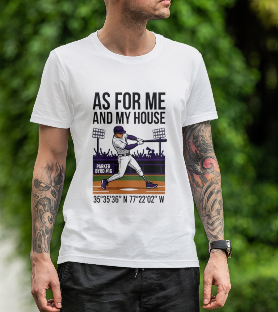 As For Me And My House Parker Byrd 2026 Baseball Coordinates T-Shirt