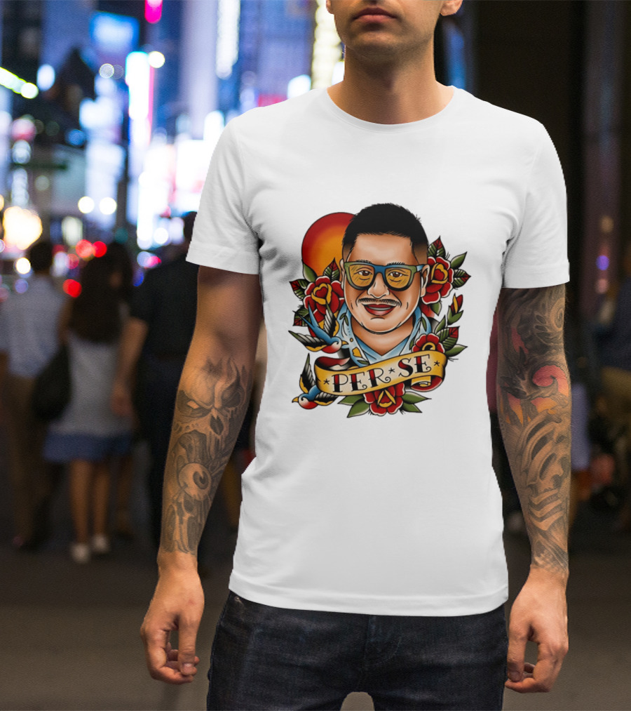 Per Se Old School Tattoo Roses Swallow T-Shirt