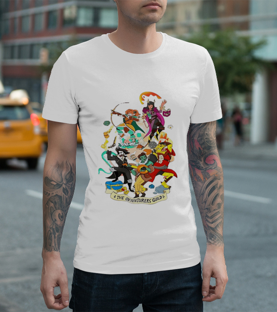 The Oxventurers Guild YouTube Outside Xbox Characters Adventure Fantasy T-Shirt