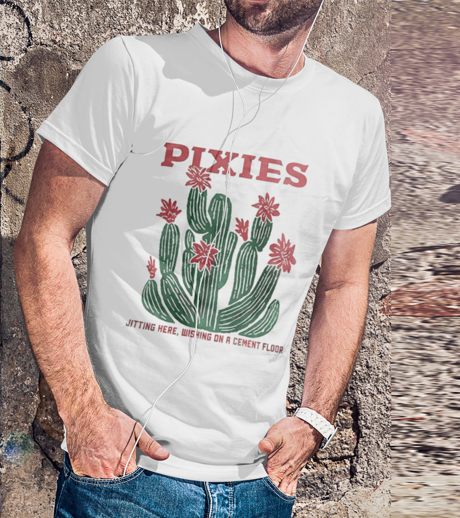 Pixies P40 Asia Tour 2026 Cactus Sitting Here Wishing On A Cement Floor T-Shirt