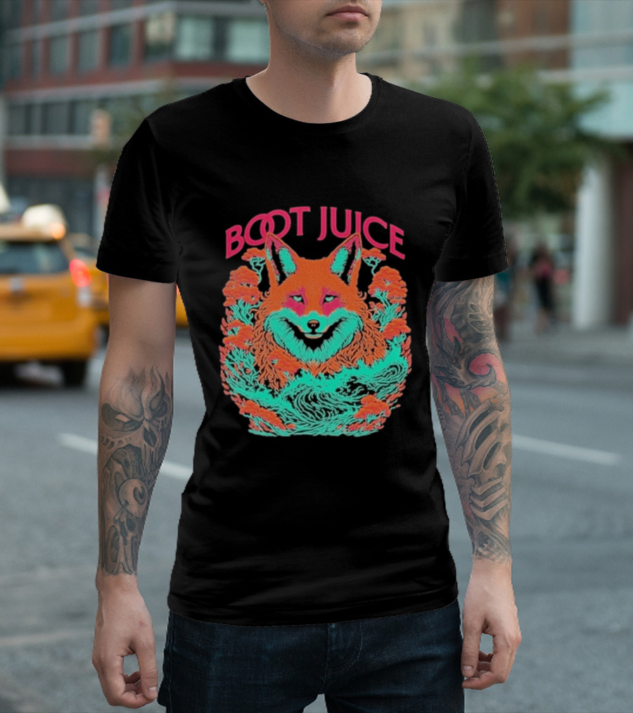 Boot Juice Psychedelic Neon Fox T-Shirt
