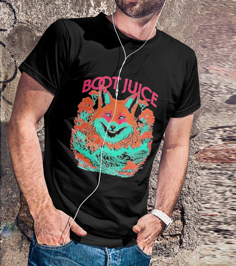 Boot Juice Psychedelic Neon Fox T-Shirt