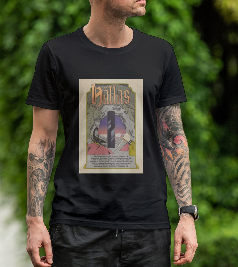 Hällas Tour 2026 Desert Fest London To Cosmic Fuzz Sheffield Summer Dates UK Germany Switzerland Austria Greece T-Shirt