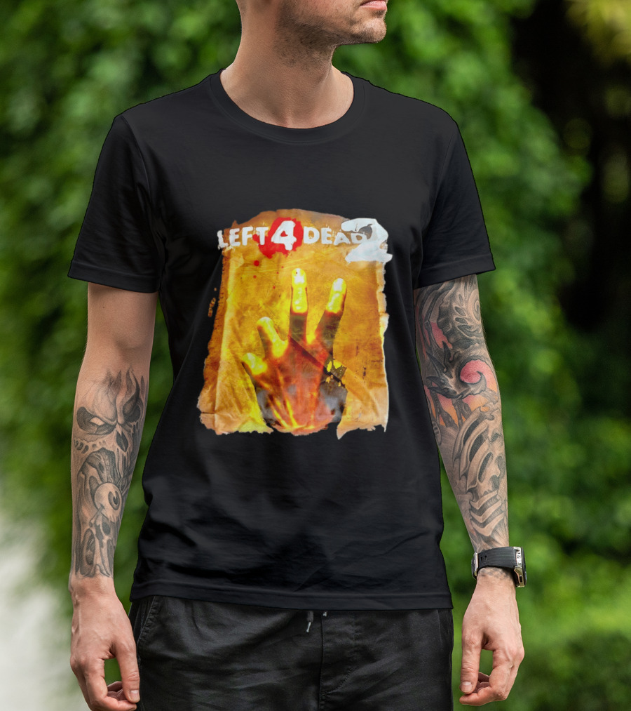 Left 4 Dead 2 Zombie Hand Iconic Horror Game T-Shirt