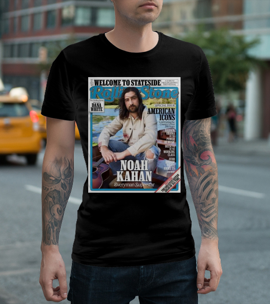 Welcome To Stateside Rolling Stone Noah Kahan Special Issue American Icons Everyman Superstar T-Shirt
