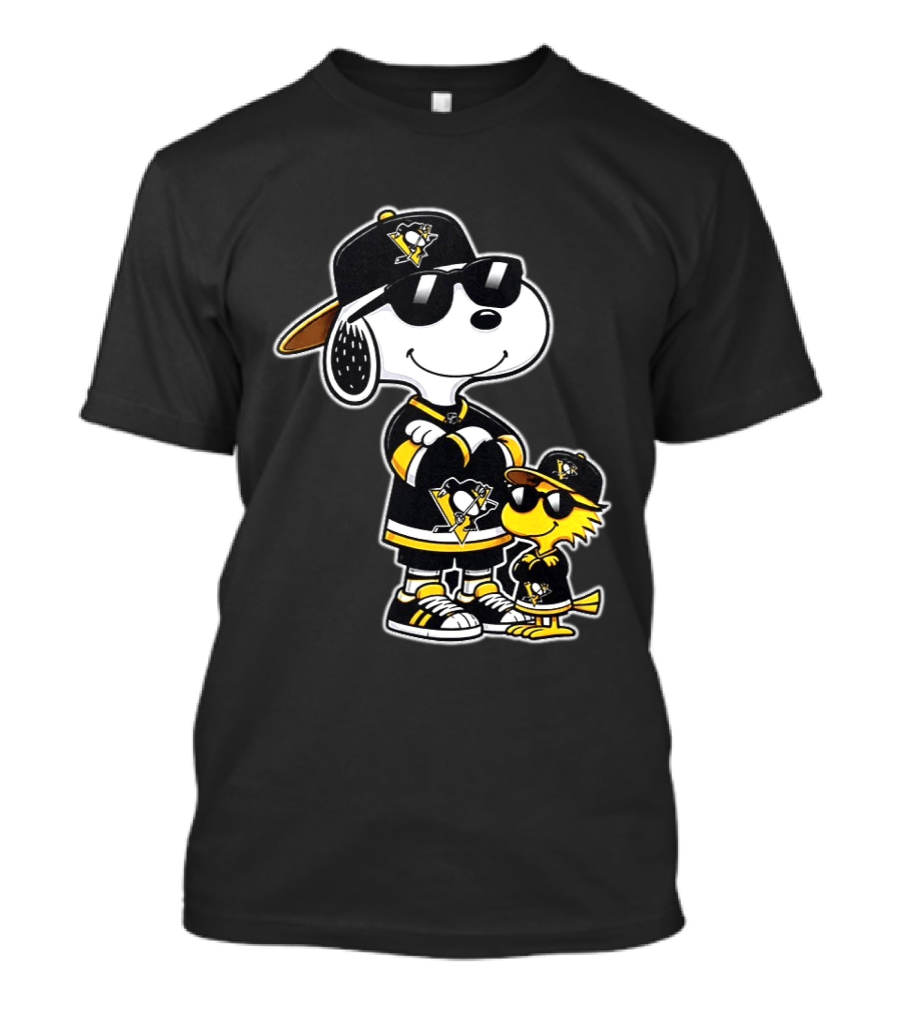 Snoopy Woodstock Pittsburgh Penguins NHL 2026 Sports Fan Collaboration T-Shirt