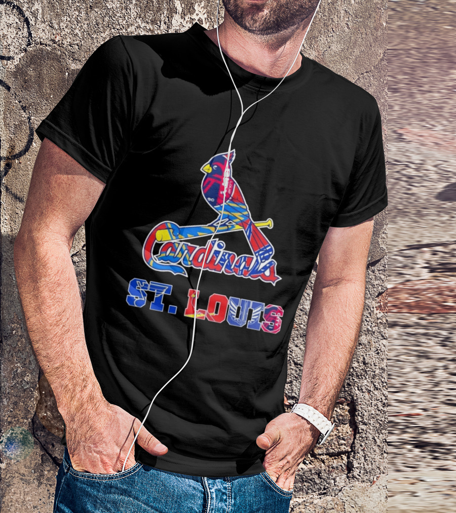 St Louis Cardinals City Soccer Blue And Red Sports Teams T-Shirt