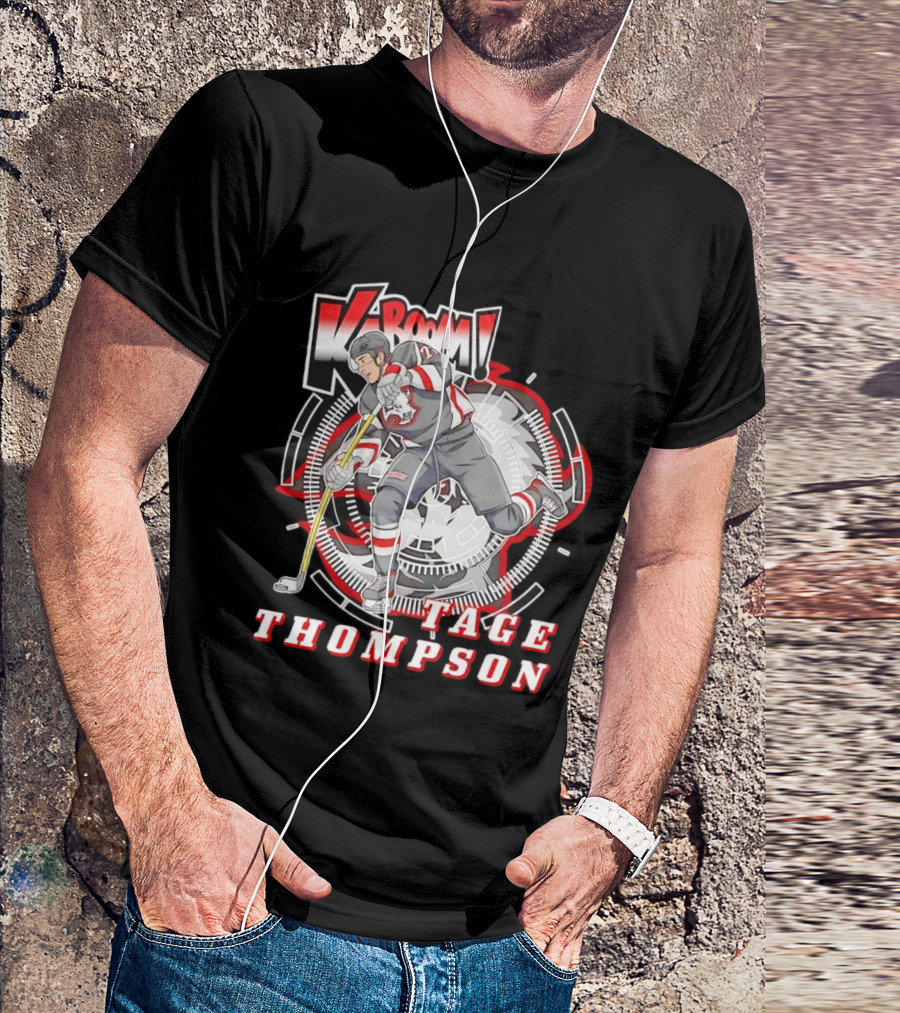 Tage Thompson Kaboom Hockey Comic T-Shirt