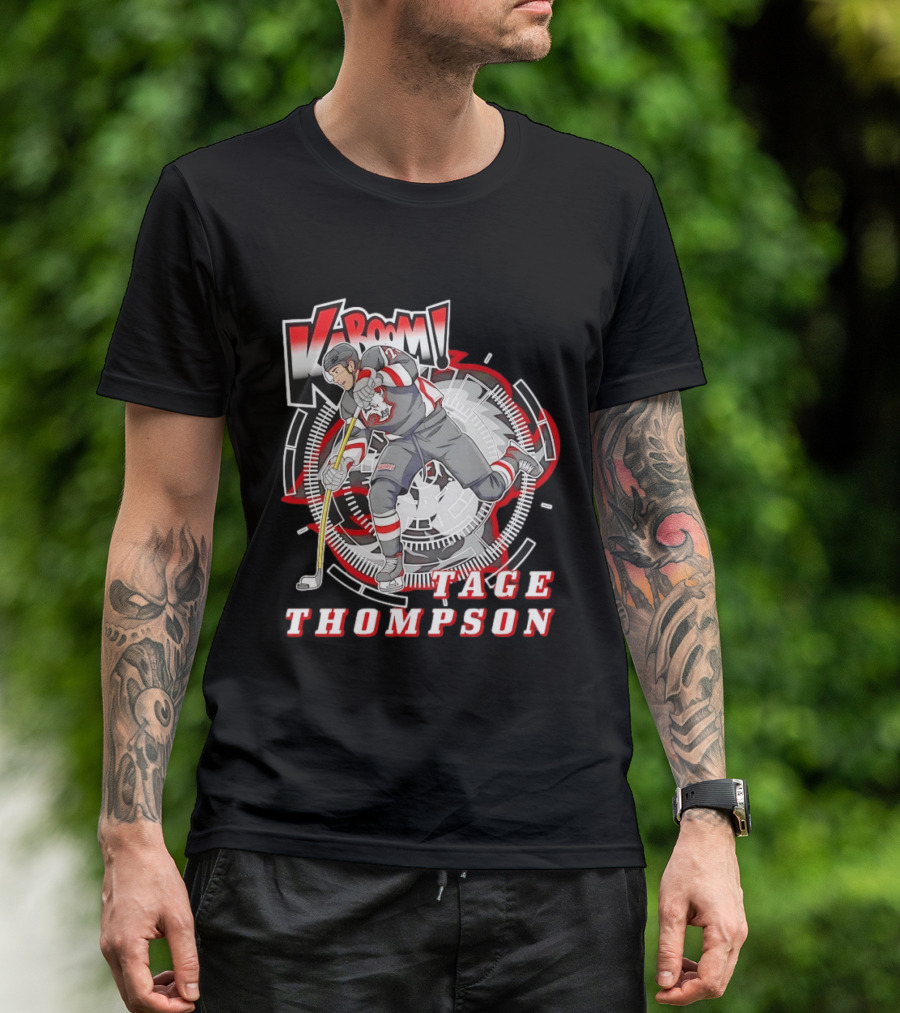 Tage Thompson Kaboom Hockey Comic T-Shirt