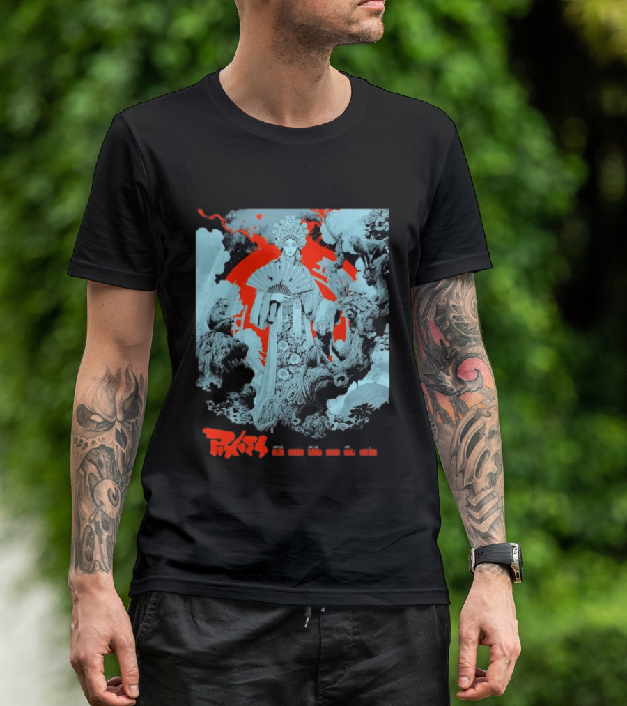 Pixies P40 Asia Tour 2026 Ken Taylor Geisha And Mythical Creatures T-Shirt