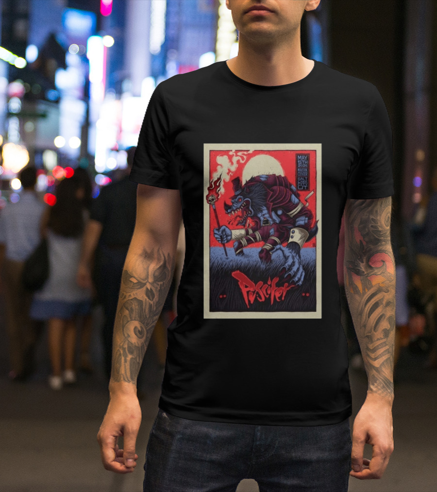Puscifer May 5th 2026 Maverik Center Werewolf Art Salt Lake City UT T-Shirt