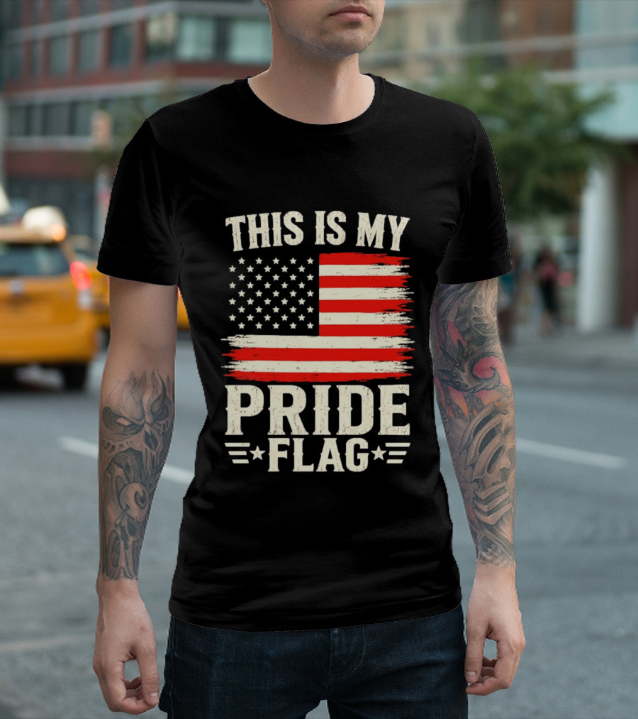This Is My Pride Flag American Flag Stars And Stripes T-Shirt