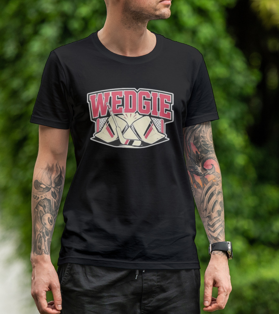 Avalanche Scott Wedgewood Wedgie Hockey Goalie Stick And Net T-Shirt