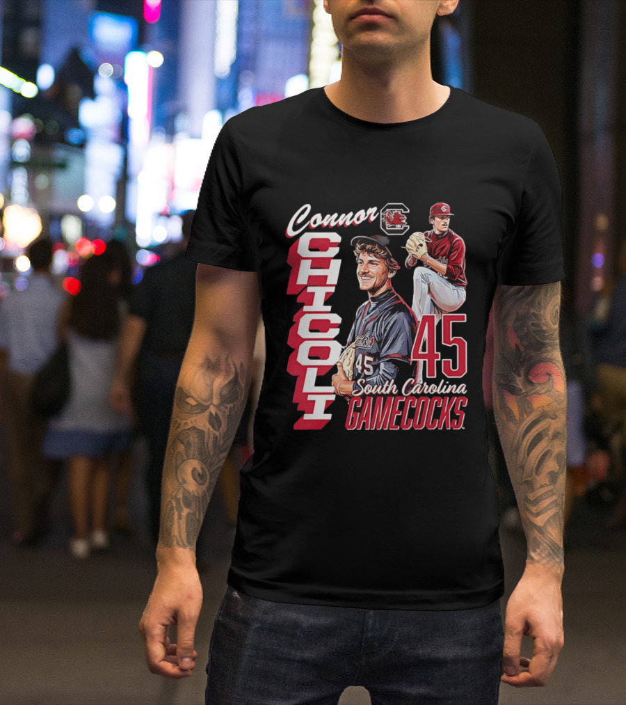 Connor Chicoli 45 South Carolina Gamecocks T-Shirt