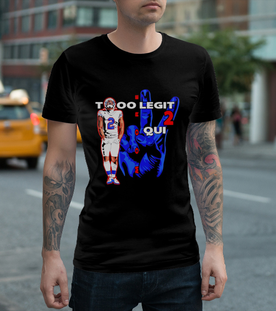 Too Legit 2 Quit DJ Moore Number 2 Buffalo Bills T-Shirt