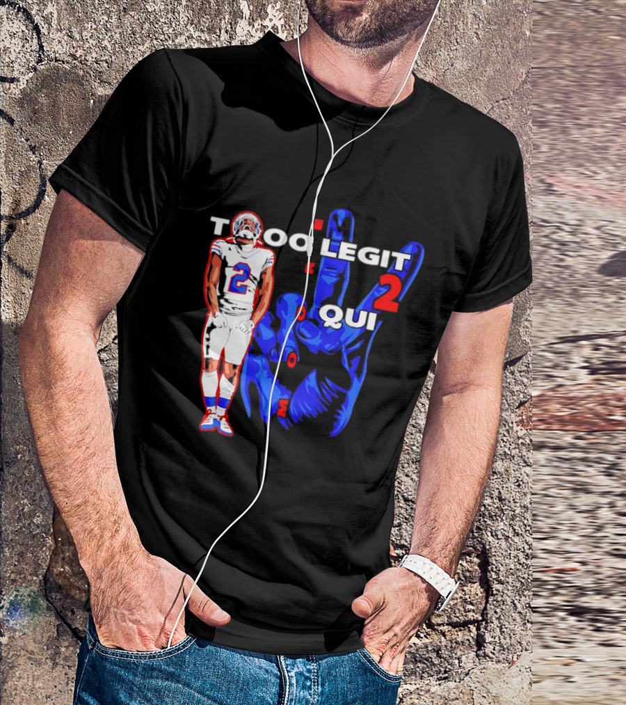 Too Legit 2 Quit DJ Moore Number 2 Buffalo Bills T-Shirt