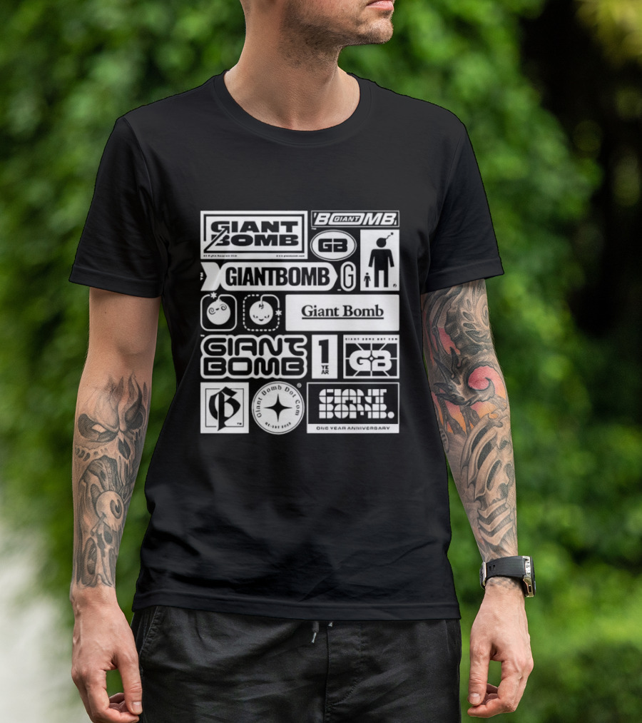 Giant Bomb Racing GB Icons And Logos Collection T-Shirt
