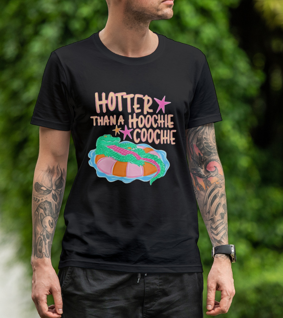 Hotter Than A Hoochie Coochie Alligator Float Summer Vibes T-Shirt