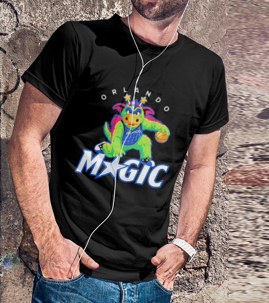 NBA Orlando Magic Stuff The Magic Dragon Basketball T-Shirt
