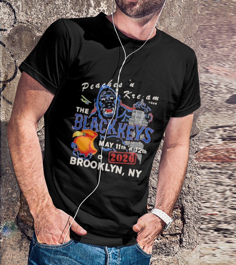 Peaches 'n Kream Tour The Black Keys May 11th 12th 2026 Brooklyn NY T-Shirt