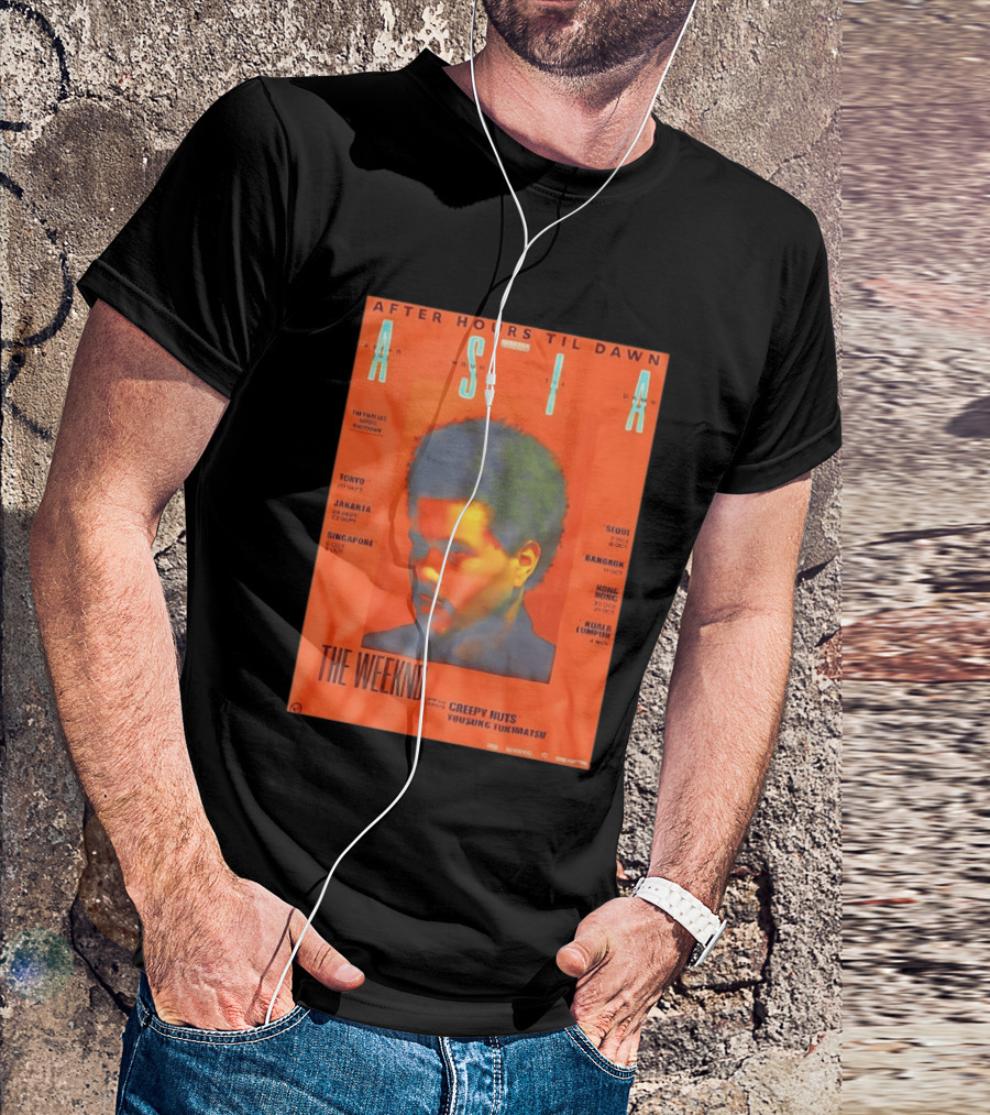 The Weeknd After Hours Til Dawn Asia Tour 2023 Tokyo Jakarta Singapore Seoul Bangkok Hong Kong Kuala Lumpur T-Shirt