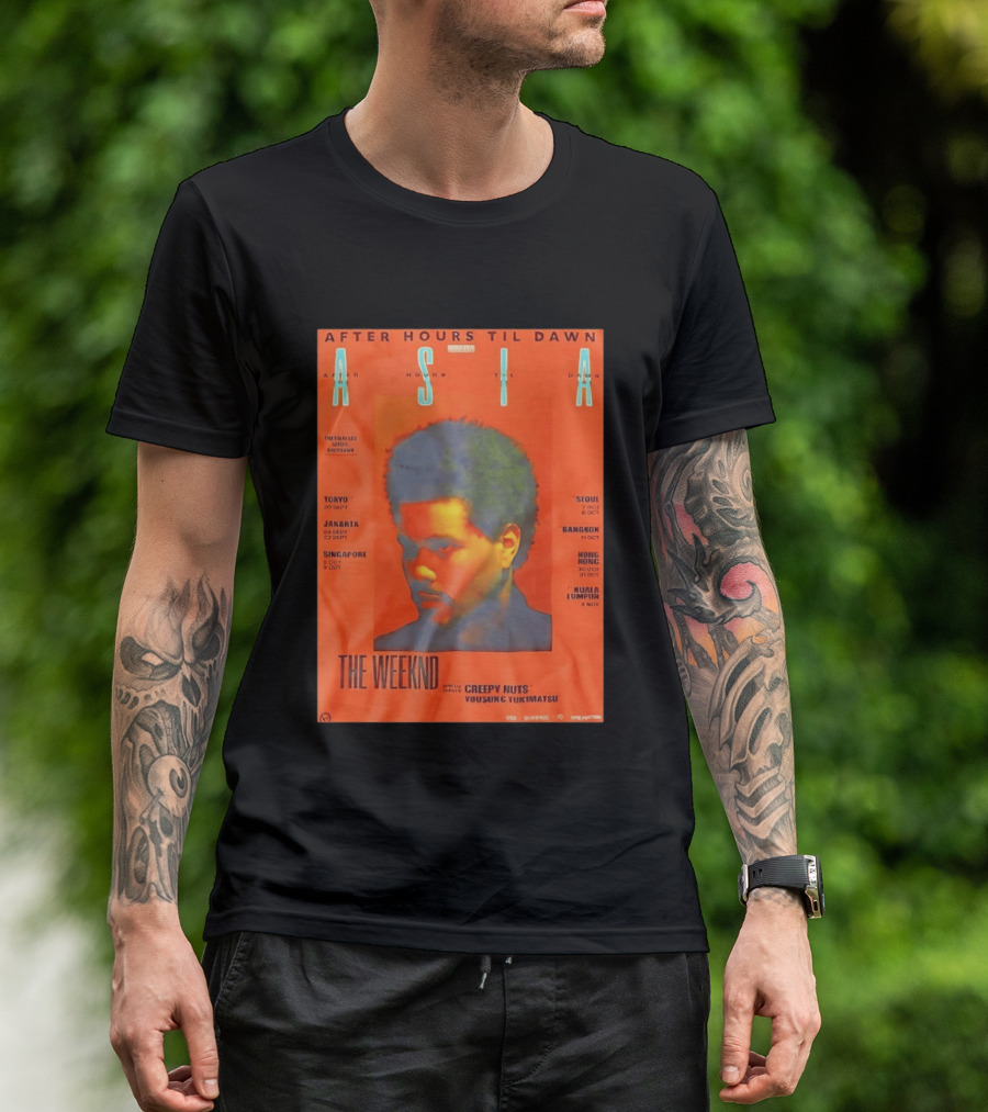 The Weeknd After Hours Til Dawn Asia Tour 2023 Tokyo Jakarta Singapore Seoul Bangkok Hong Kong Kuala Lumpur T-Shirt