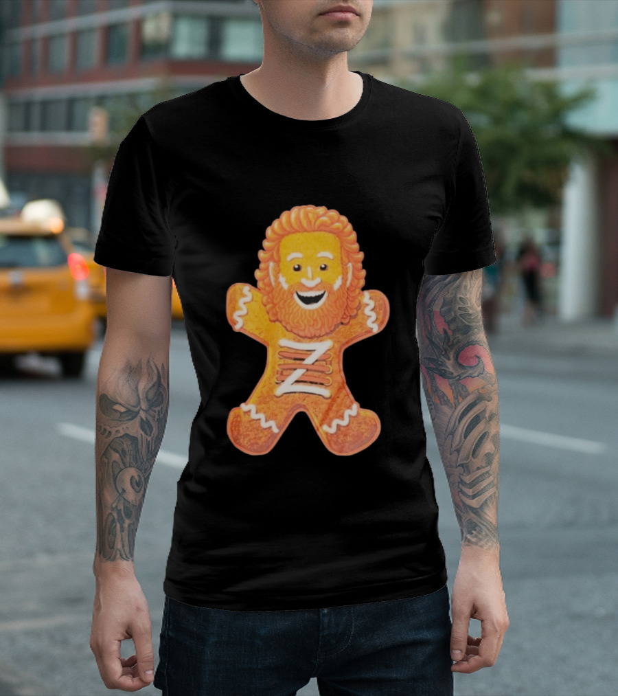 Sami Zayn Gingerbread Man WWE Christmas Holiday Cookie T-Shirt