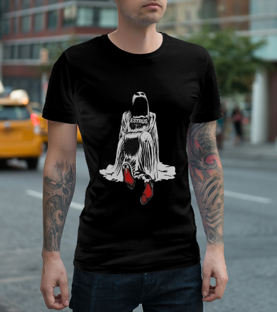 Tove Lo Estrus Red Boots Monochrome Cloaked Figure T-Shirt