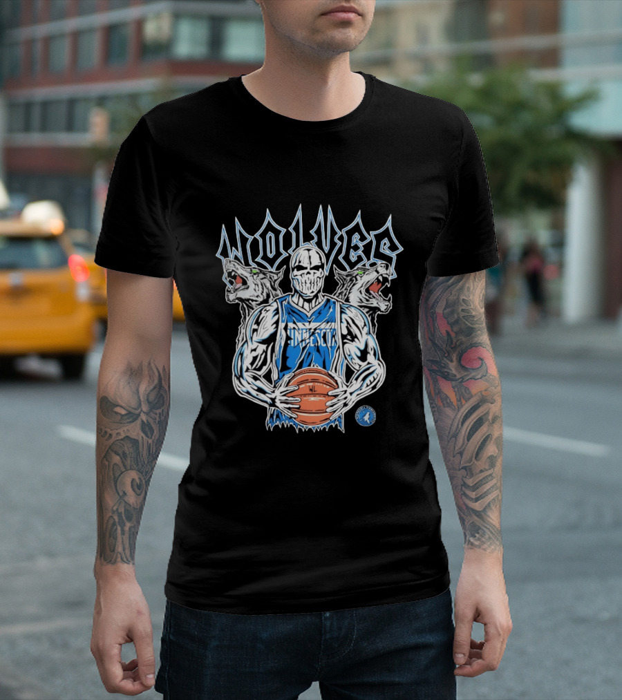 Warren Lotas Minnesota Timberwolves Skull Basketball Wolves T-Shirt