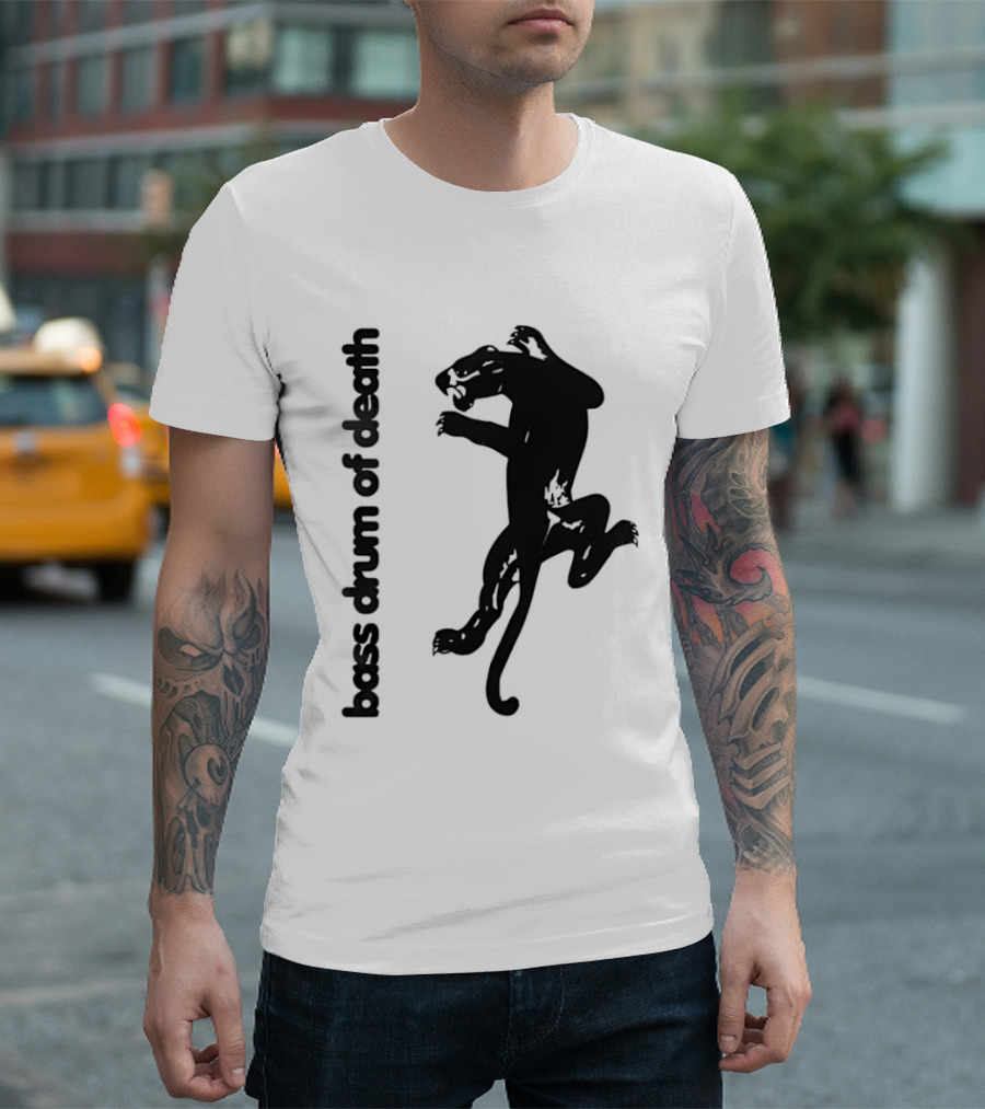 Black Panthers Bass Drum Of Death Panther Silhouette Jumping T-Shirt